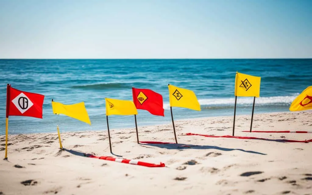 Gefahrensignale am Strand