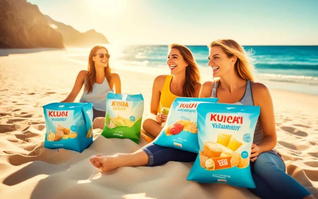 Kühltaschen und Isolierboxen am Strand