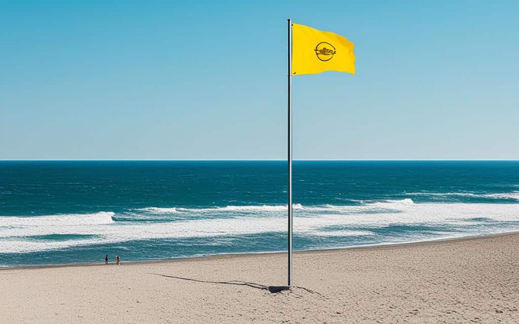 gelbe Flagge am Strand erklärt