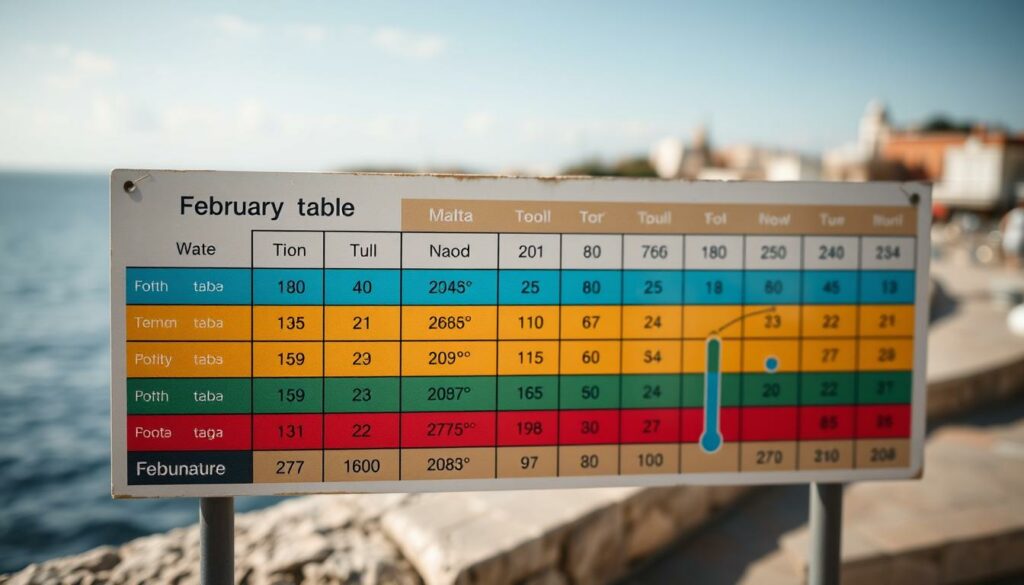 Malta Klimatabelle im Februar