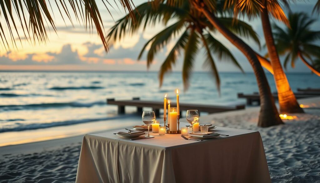 Romantische Stranddinner