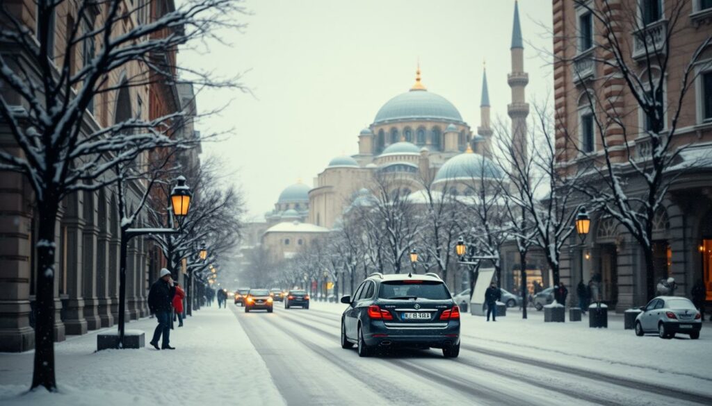 Schnee Istanbul Januar