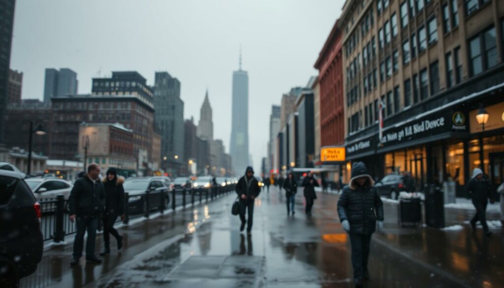 Temperaturen New York Februar