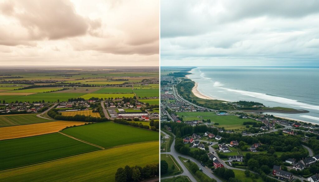 Wetterunterschiede in Dänemark